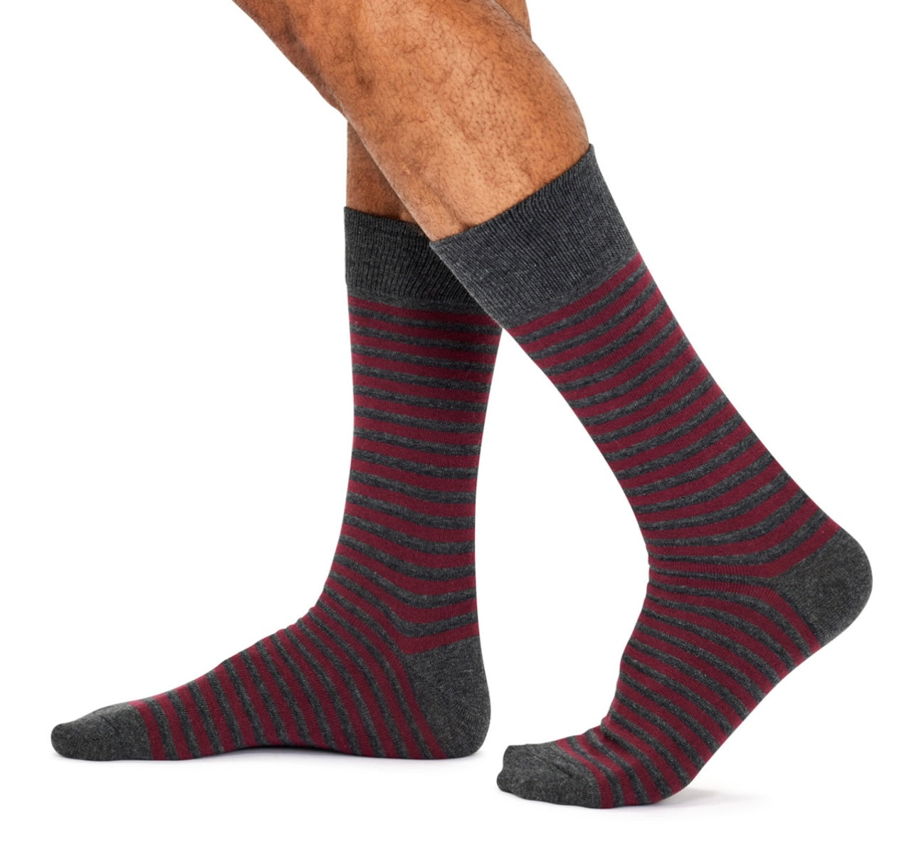 Socks cafe - Manhatten Charcoal Stripe