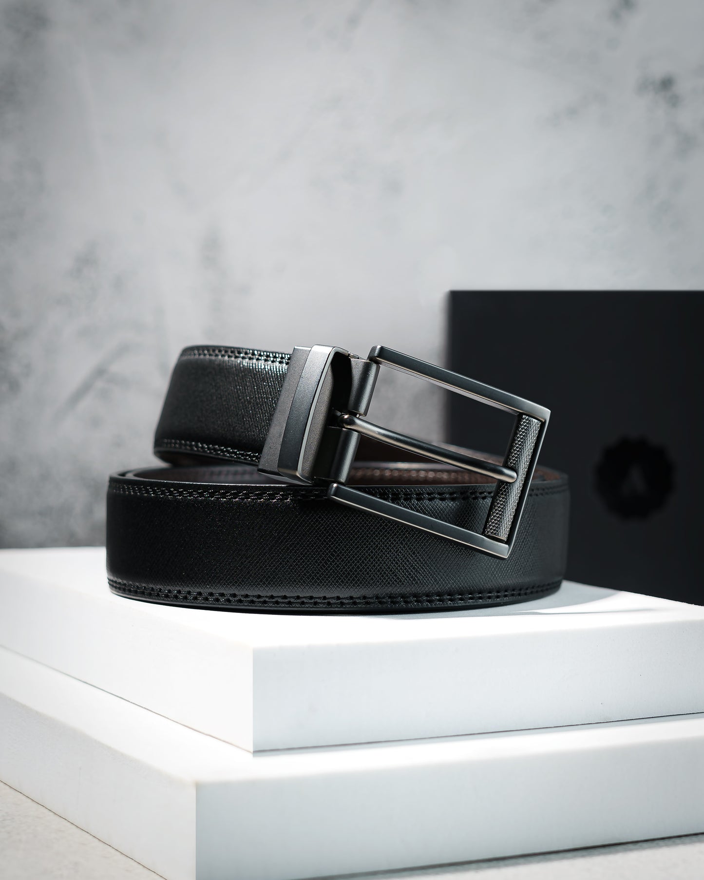 The Saffiano Leather Reversible Belt