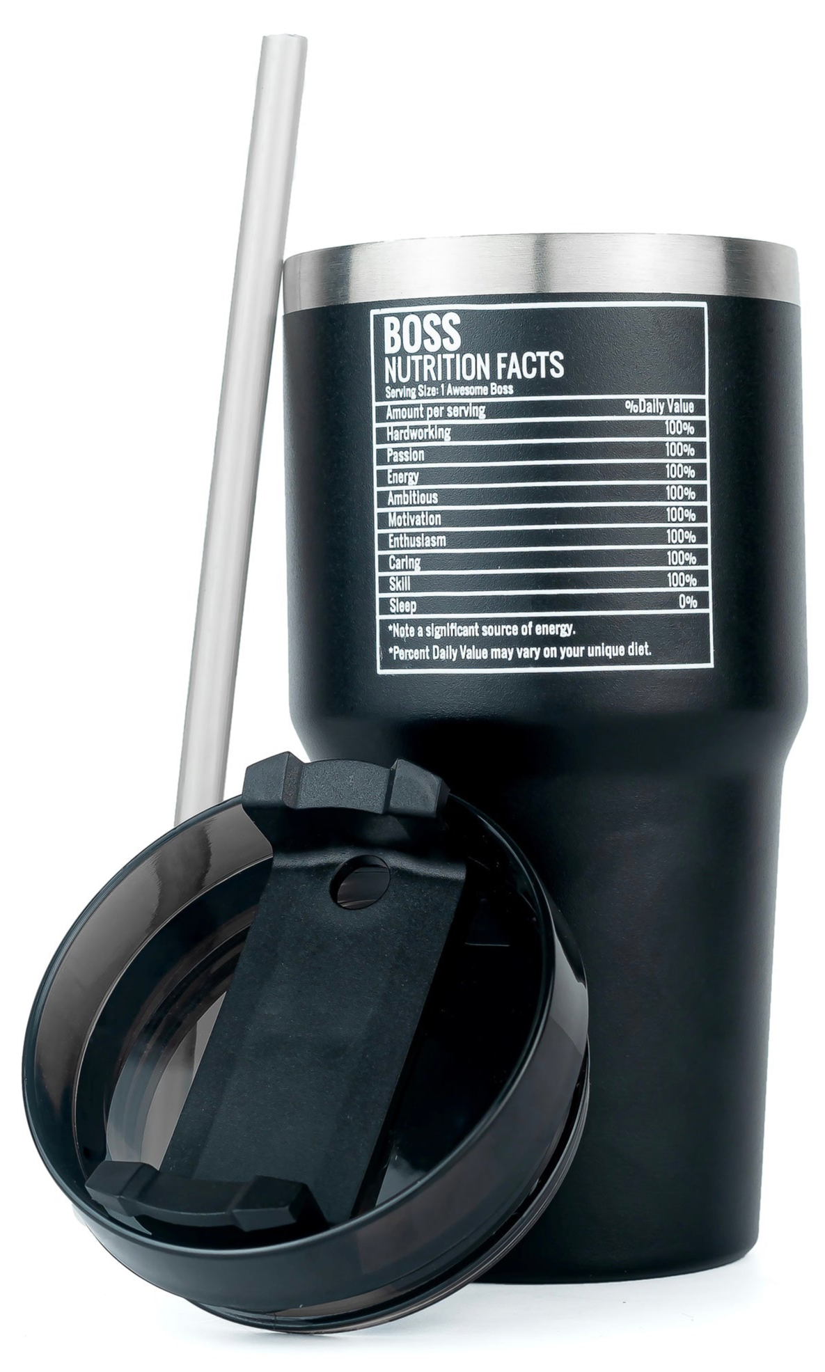 Boss Nutritional Facts Insulated Mug