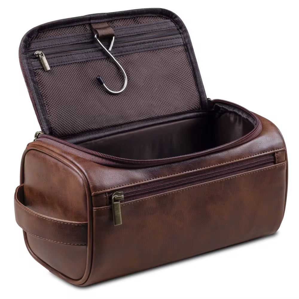 Men’s Leather Wash Bag