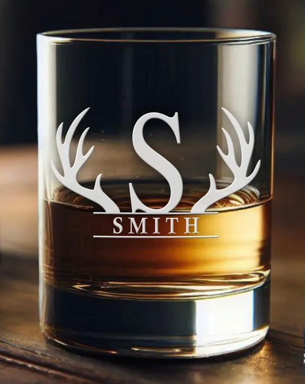 Engraved Whiskey glass