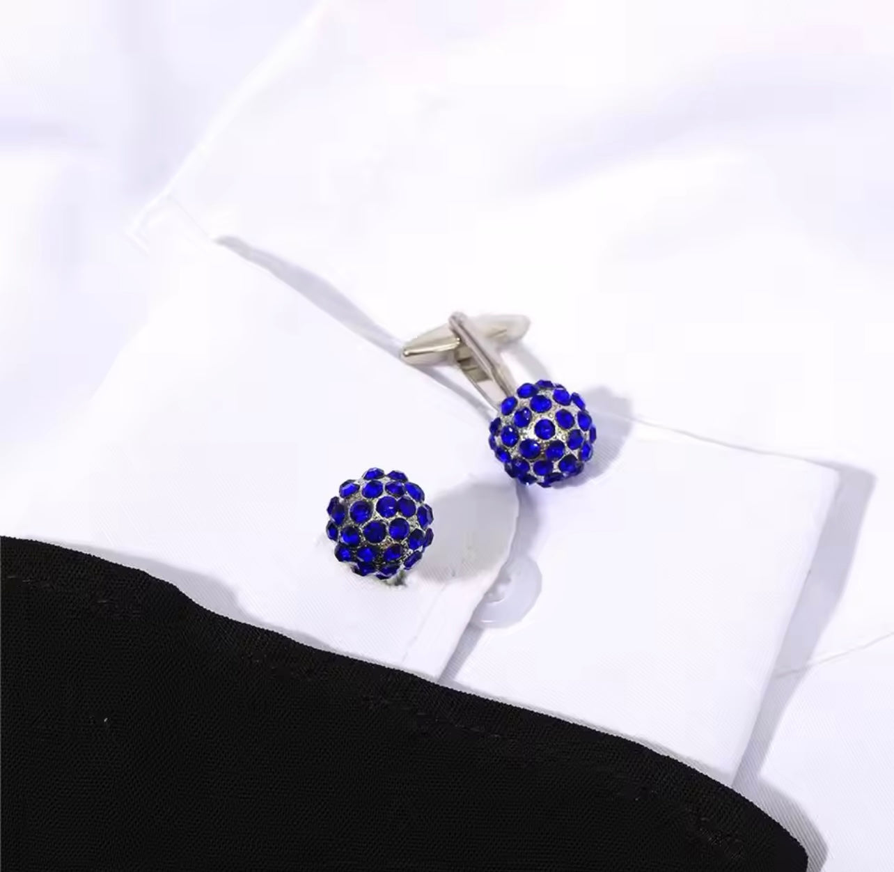 Silver polka Cufflinks