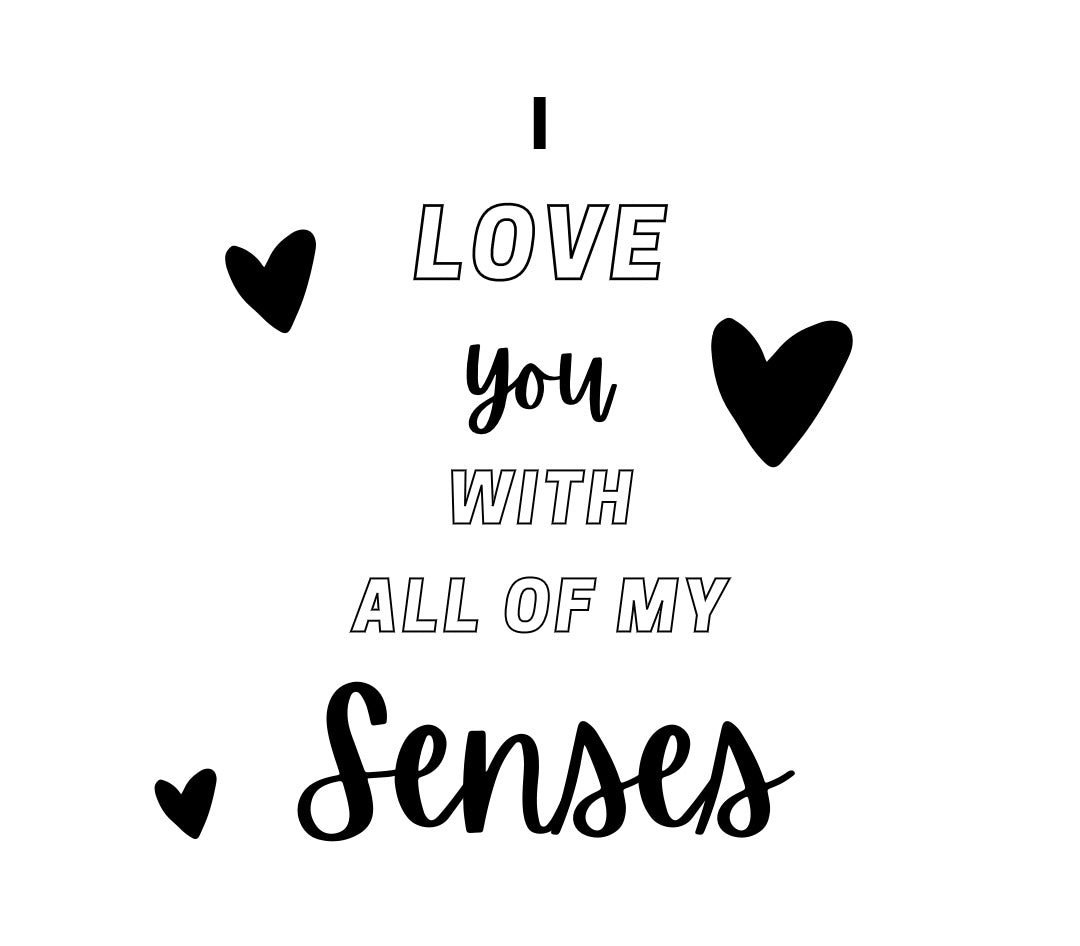5 senses gift tags & card