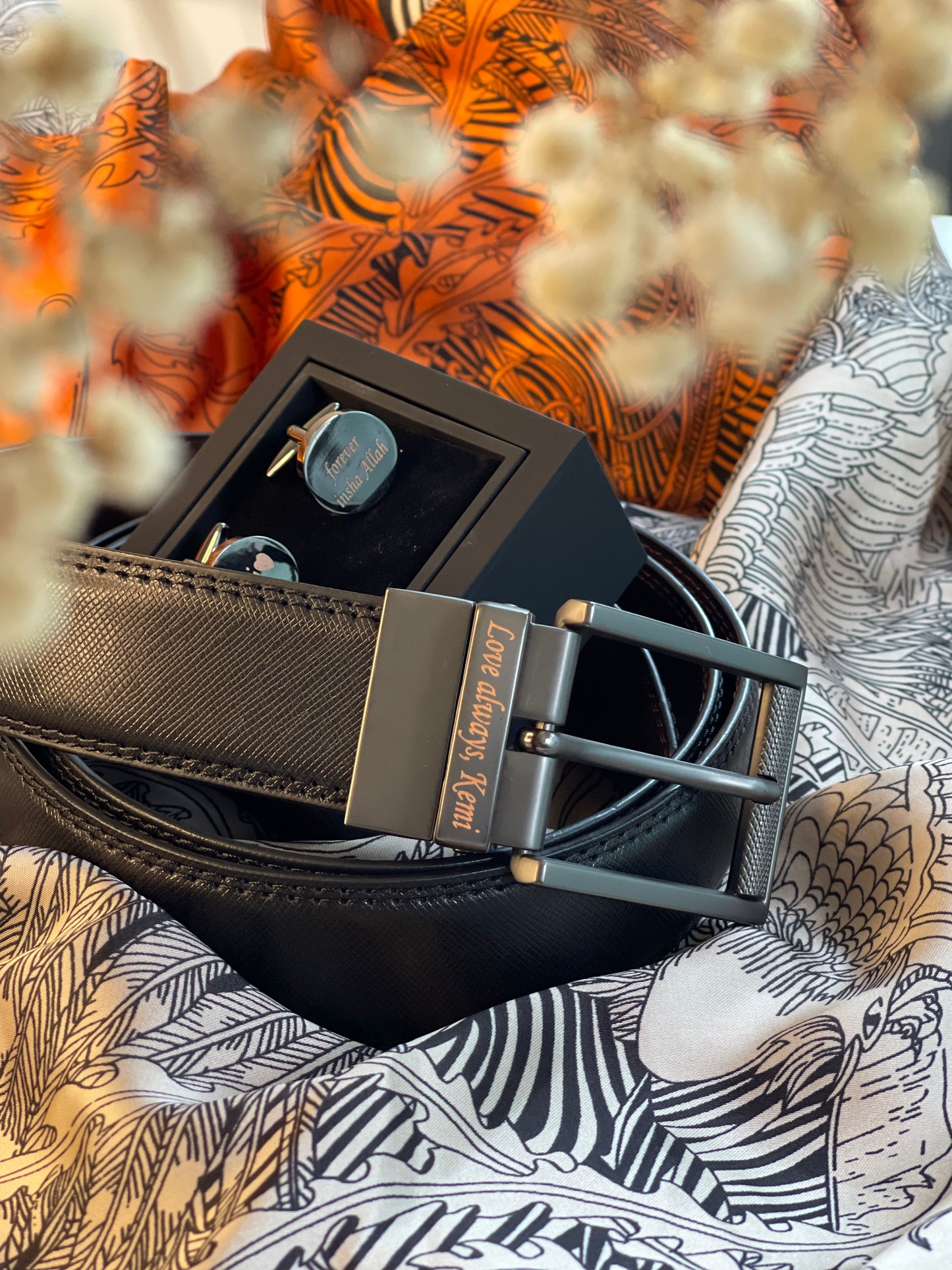 The Saffiano Leather Reversible Belt