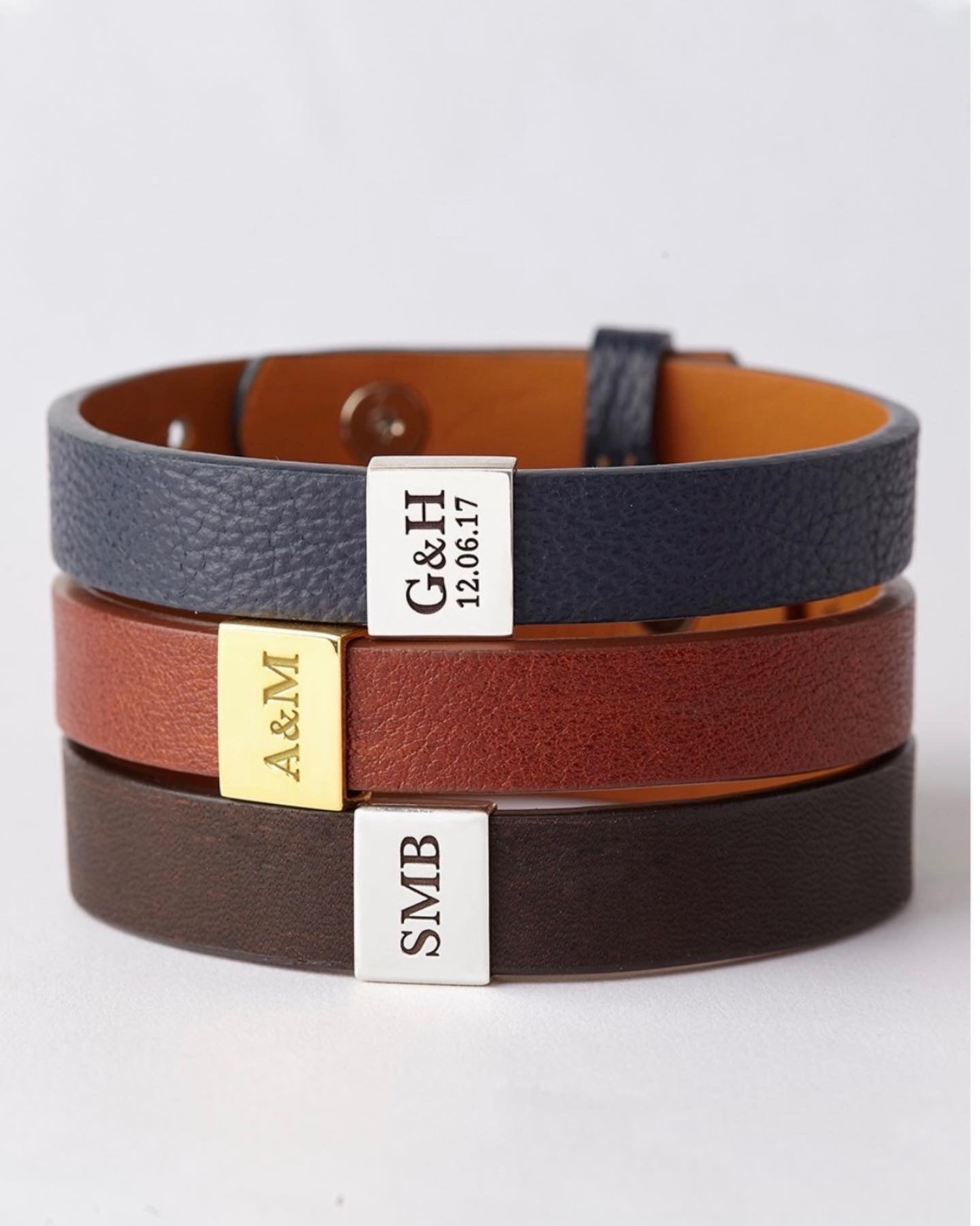 Engraved Black Mono Bracelet (10 letters max)