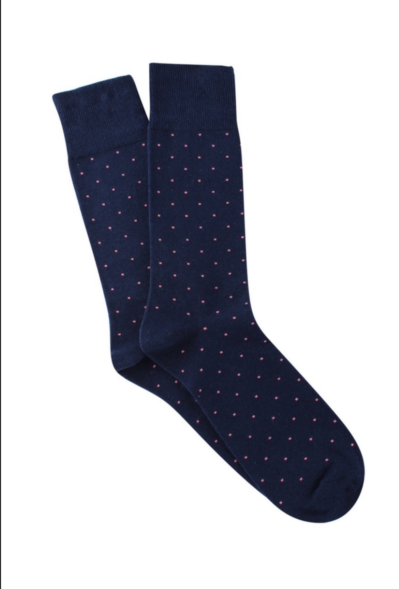 Men's Fine Cotton Fashion Socks - Brooklyn Block Navy