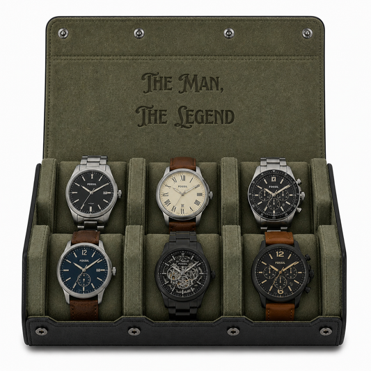 Hexagon Black/Olive 6 slot Watch case