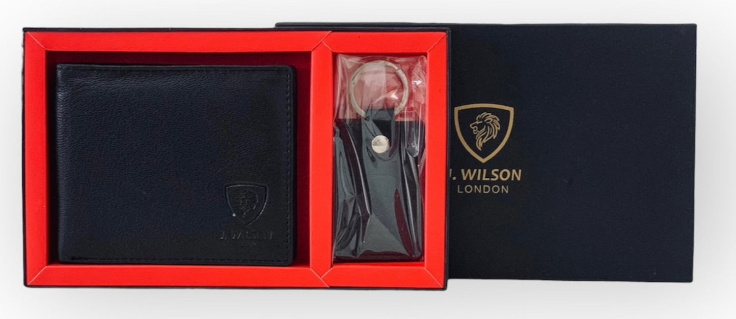J. Wilson London Wallet & Ballpoint pen set - Brown