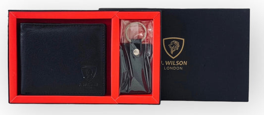 J. Wilson London Wallet & Ballpoint pen set - Brown