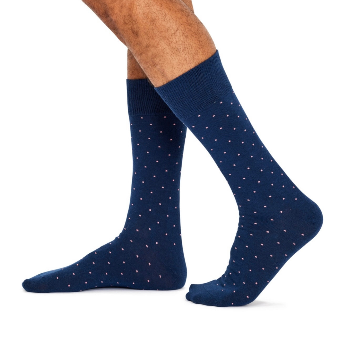 Men's Fine Cotton Fashion Socks - Brooklyn Block Navy