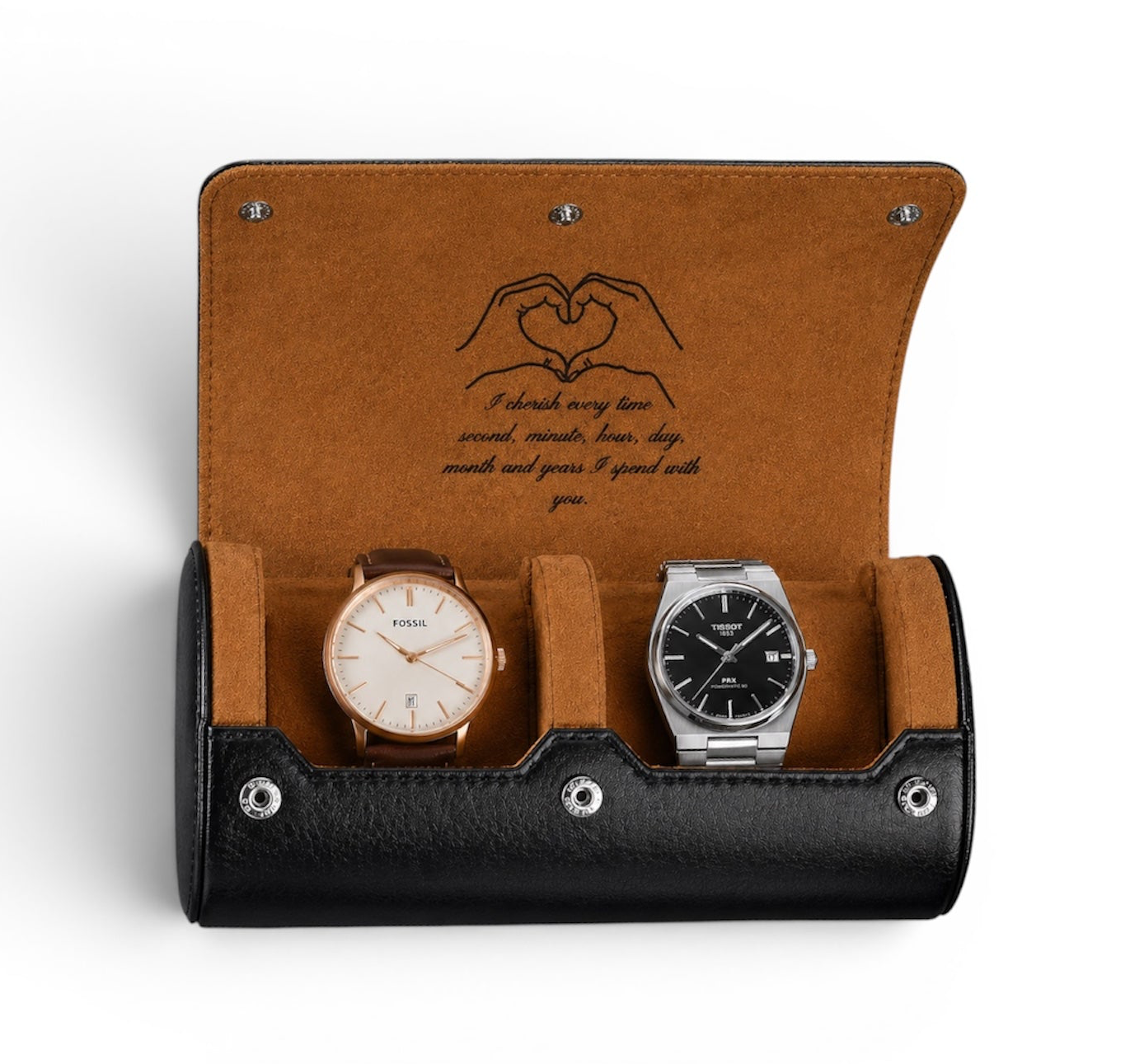 Two slot watch case - Two Toned (Free Engraving)