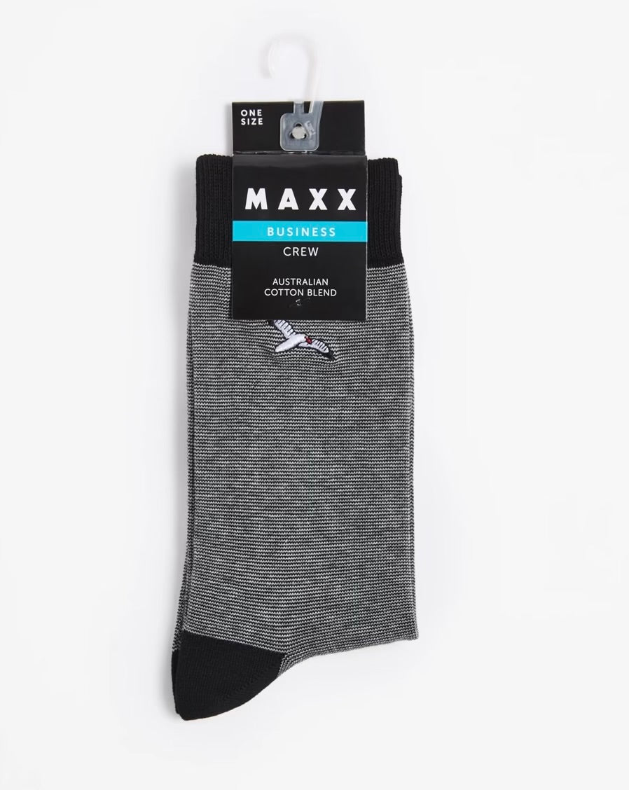 Maxx Australian Cotton blend printed crew business socks 2