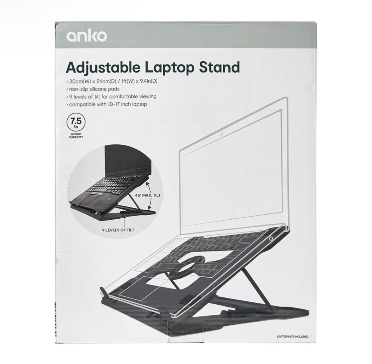 Anko Adjustable Laptop Stand Adams Accessories