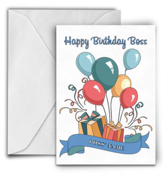 Birthday card for boss