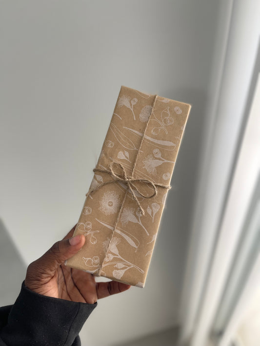 Kraft wrap style (wrapping only, box not included)