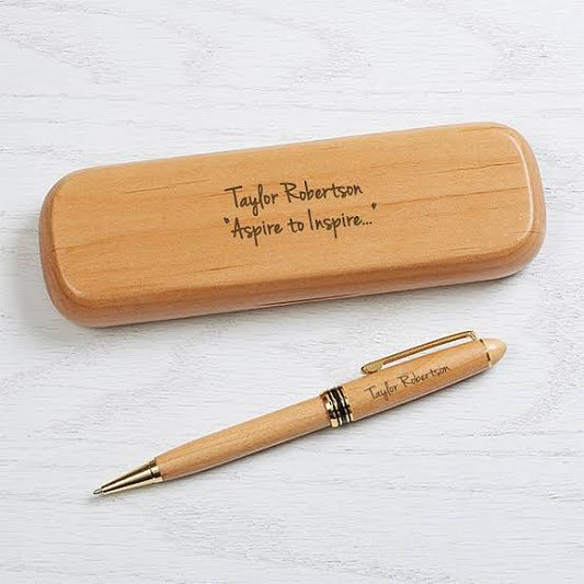 Engraved Bamboo Pen