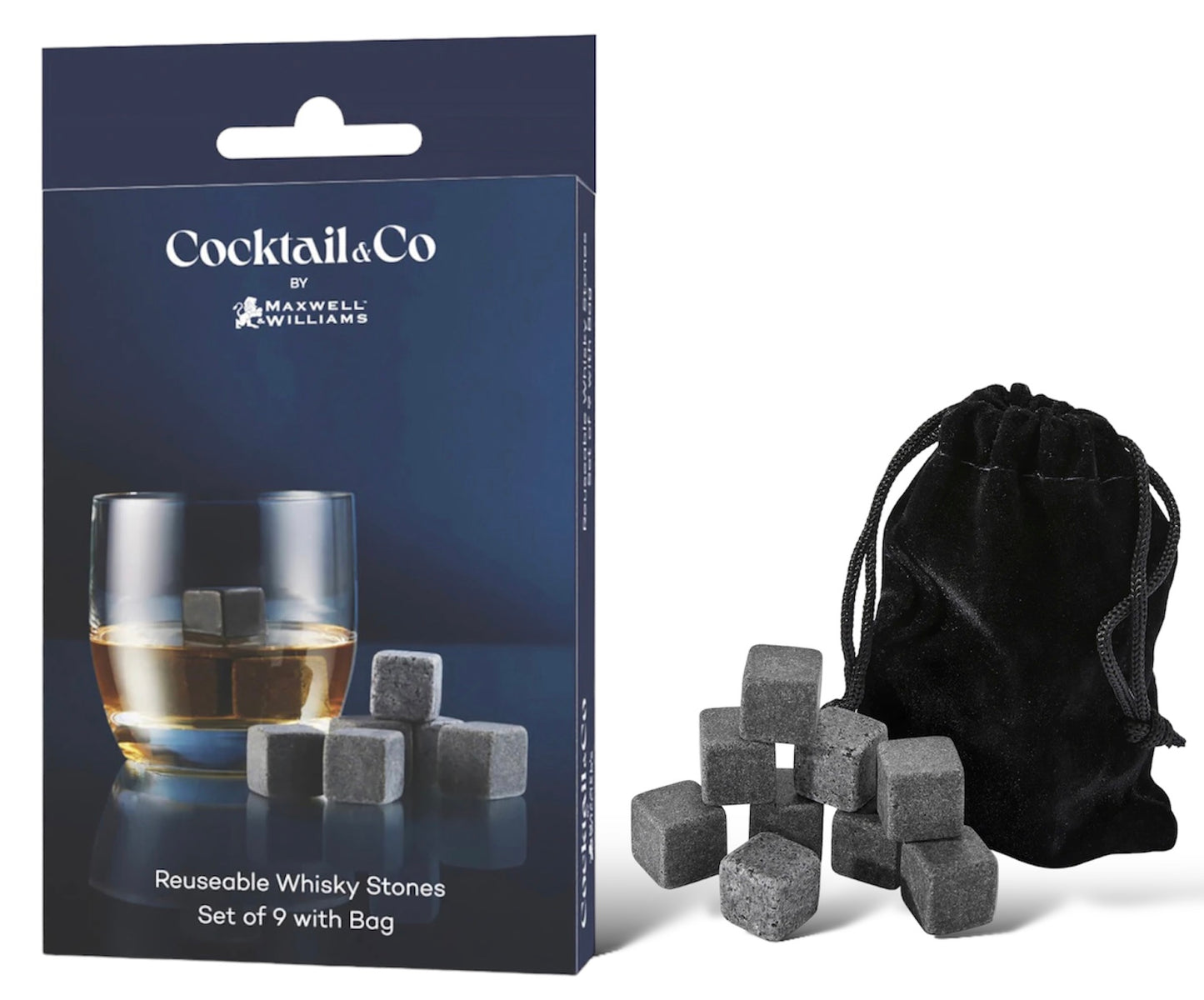Maxwell & Williams Cocktail & Co. Reusable Whisky Stones