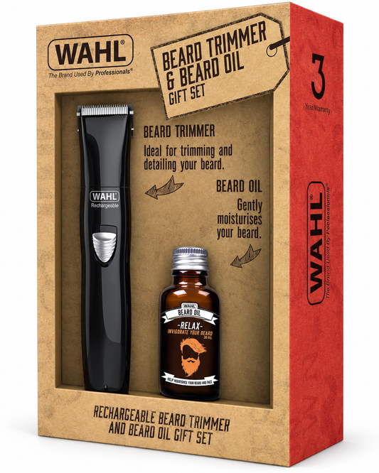 Wahl Beard Trimmer & Beard Oil Gift Set