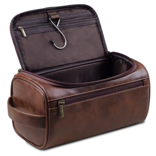 Men’s Leather Wash Bag