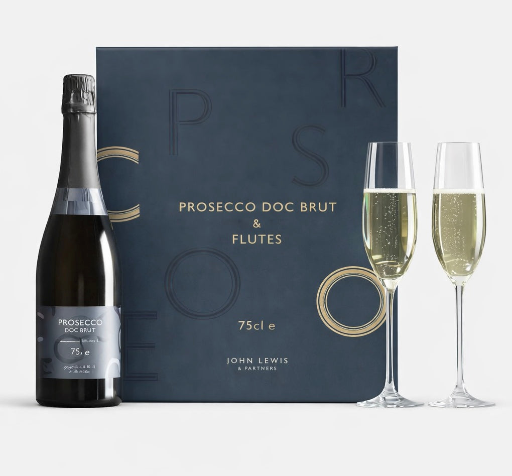 The Celebration Box - JL Prosecco & Flutes Set