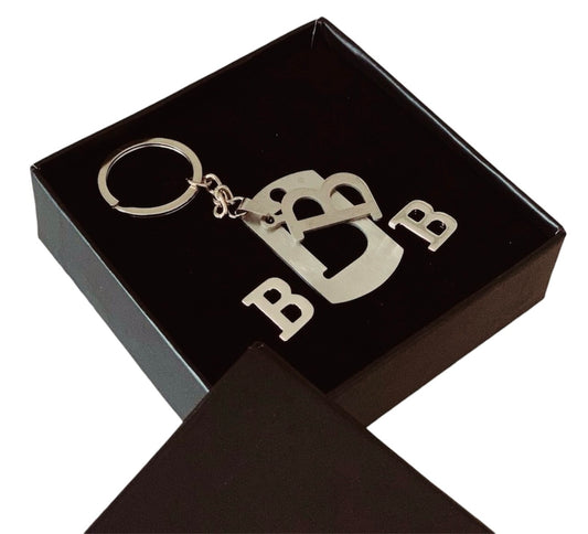 Personalized Keychain and cufflinks set