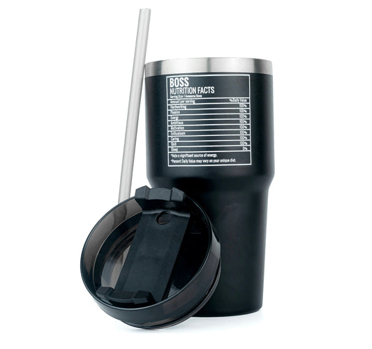Boss Nutritional Facts Insulated Mug