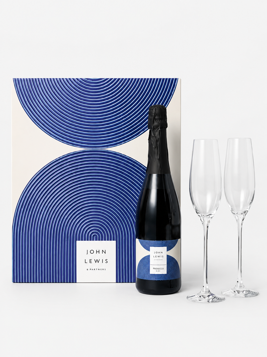 The Celebration Box - JL Prosecco & Flutes Set