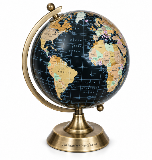 Vintage Metallic Globe (With Free Engraving)