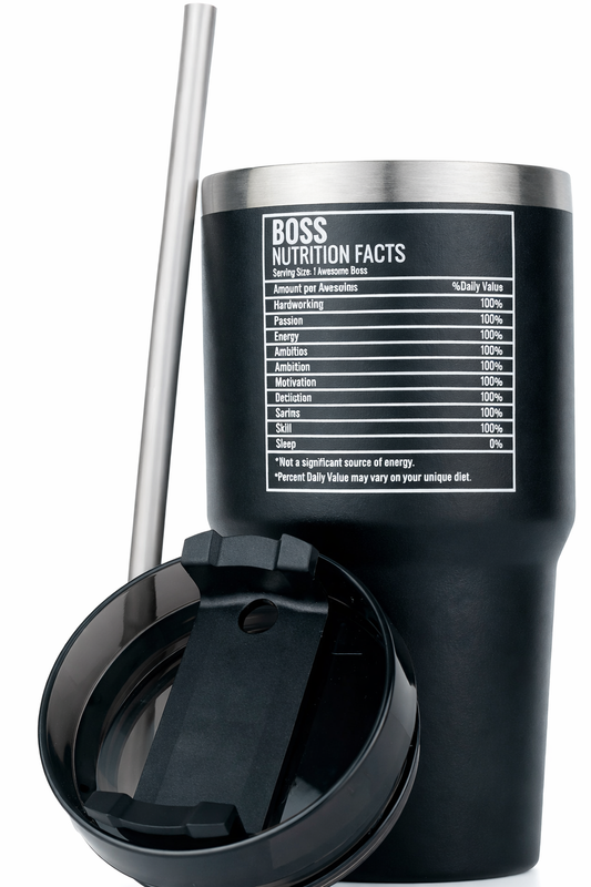 Boss Nutritional Facts Insulated Mug