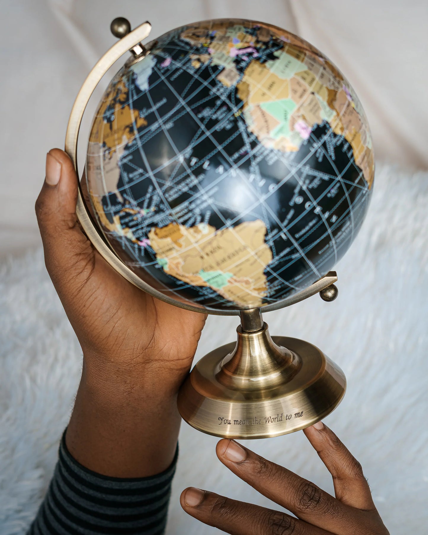 Vintage Metallic Globe (With Free Engraving)