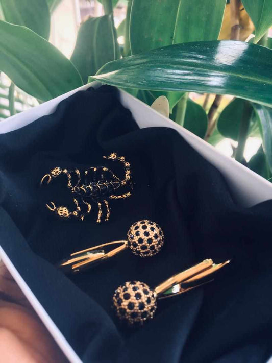 Scorpion Brooch And Cufflinks Set